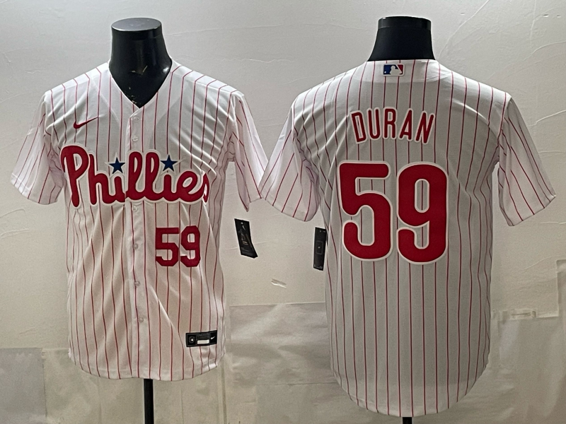 Men 2026 Philadelphia Phillies #59 Duran White Game Nike MLB Jersey 007->->MLB Jersey